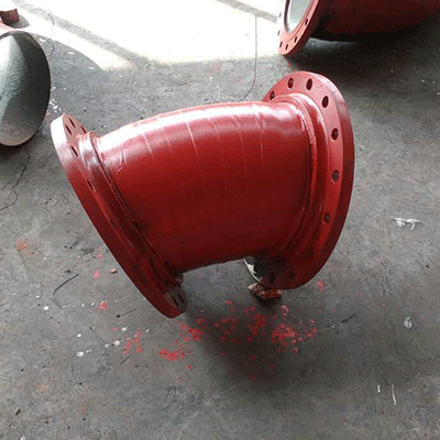 PE lined flanged elbow