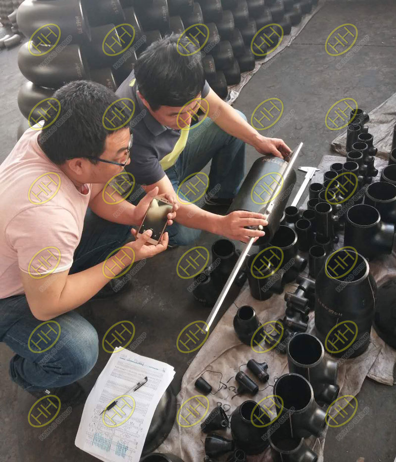 Specification and surface checking for pipe fittings in Haihao Group